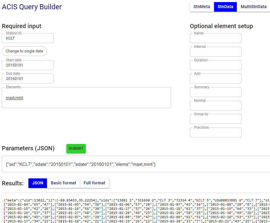 ACIS Web Query